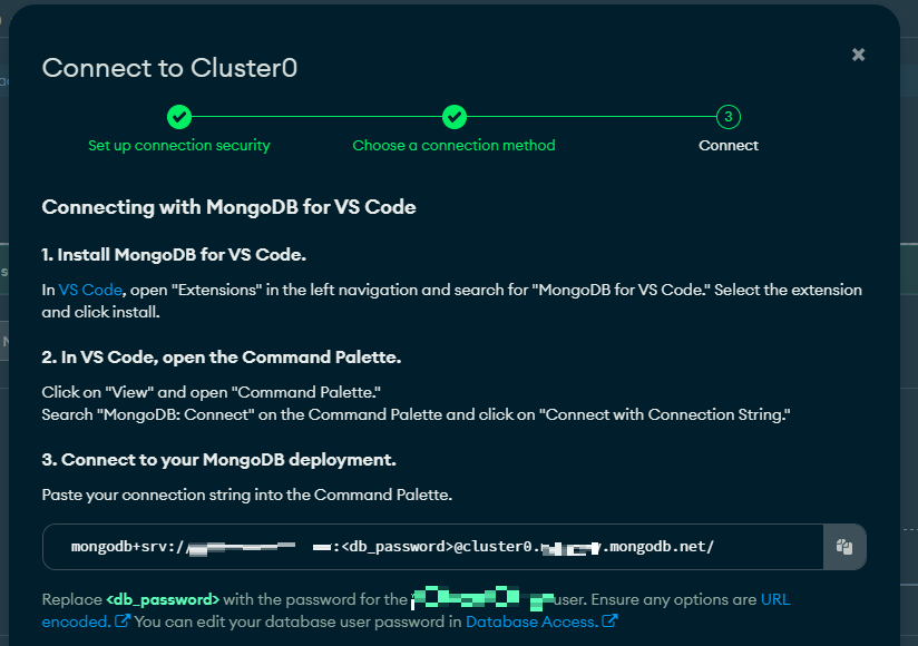 VSCodeでのMongoDB接続確認手順